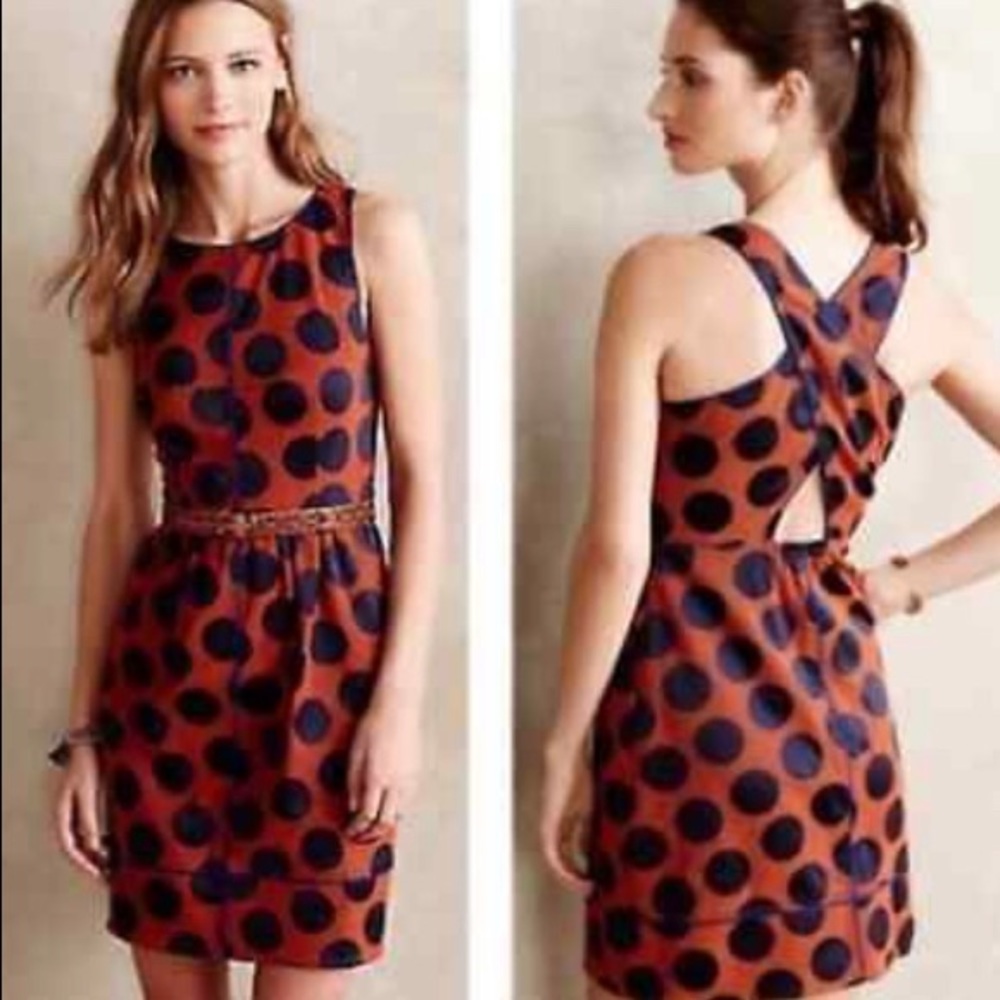EUC Maeve Rokim Polka Dot Dress